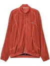 Alexander Wang Track Jacket In Perforated Mesh In Orange