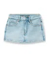 Alexander Wang Mid Rise Strerch Skort In Blue