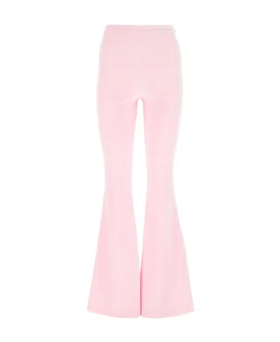 Alexander Wang Mid-rise Flared Pants In Pink