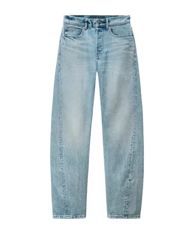 Alexander Wang Mid-waisted Wide-leg Jeans In Blue