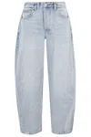 Alexander Wang Mid Rise Jeans With Vintage Bleach Wash In Blue