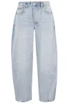Alexander Wang Mid Rise Jeans With Vintage Bleach Wash In Blue