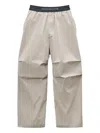 Alexander Wang Wide Leg Pants Featuring Elastic Waistband In Gray