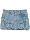 Alexander Wang Mid-rise Mini Skirt In Blau