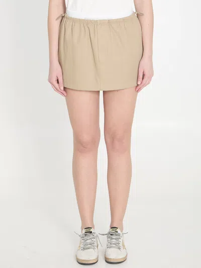 Alexander Wang Mid-rise Mini Skirt In Nude
