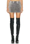 Alexander Wang Mid Rise Mini Skort In Gray