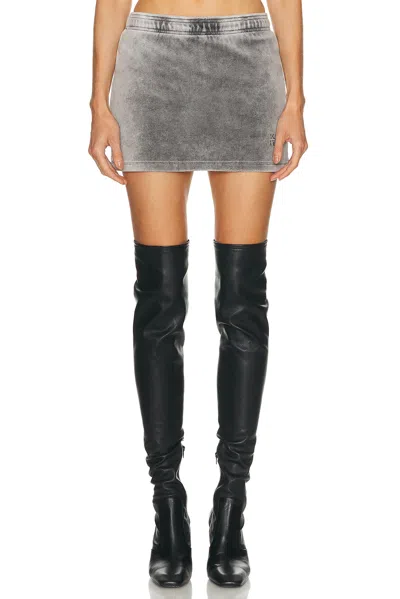 Alexander Wang Mid Rise Mini Skort In Gray