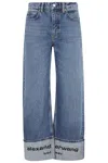 Alexander Wang Mid Rise Straight Jeans In Blue