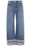 Alexander Wang Wide-leg Denim Jeans Folded Cuffs