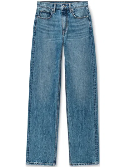 Alexander Wang Mid-rise Straight-leg Jeans In Blue