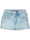 Alexander Wang Mid Rise Strerch Skort In Blue