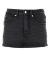 Alexander Wang Black Mid-rise Denim Skort