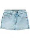 Alexander Wang Mid Rise Strerch Skort In Blue