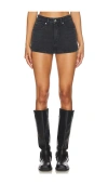 Alexander Wang Mid Rise Stretch Skort In Grey Aged