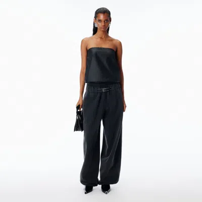 Alexander Wang Mid-rise Sweatpant In Cotton Terry Relaxed In Black