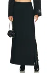 Alexander Wang Mid Rise Tailored Maxi Skirt In Black
