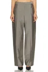 Alexander Wang Mid Rise Tailored Pant In Gray