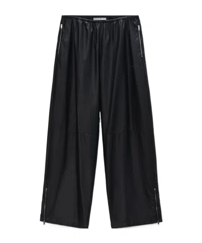 Alexander Wang Mid Rise Track Pants In Black