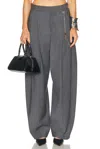 Alexander Wang Mid Rise Trouser In Gray