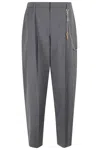 Alexander Wang Grey Wool-blend Trousers In Gray