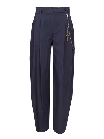 Alexander Wang Mid-rise Trouser W/ Chain Trousers Blue