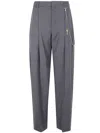 Alexander Wang Mid-rise Trouser With Chain Clothing In Gray