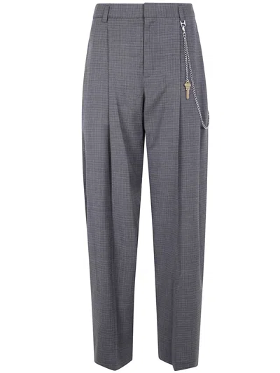 Alexander Wang Mid-rise Trouser With Chain Clothing In Gray
