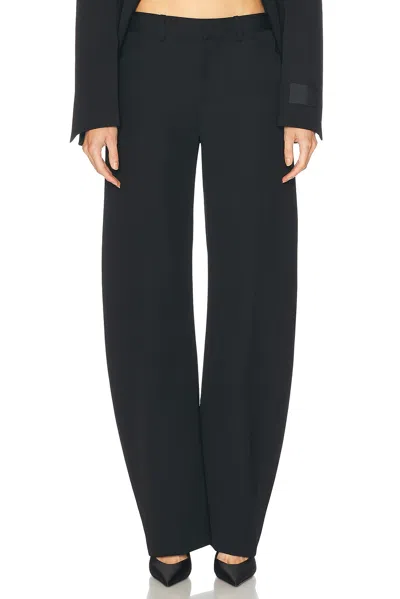 Alexander Wang Mid Rise Wide Leg Trouser In Black