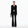 Alexander Wang Mid-rise Zip Pant In Jersey In Black