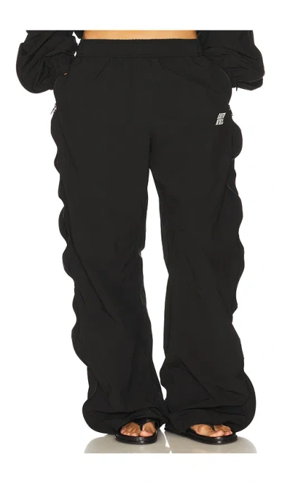 Alexander Wang Mid-rise Zip Track Pant In Black