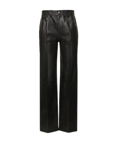 Alexander Wang Mid-waist Loose Straight Casual Pants In Black