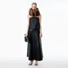 Alexander Wang Midi Circle Skirt Leather In Black