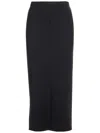 Alexander Wang Logo-embroidered Pencil Skirt In Black