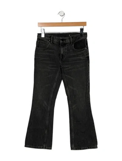 Pre-owned Alexander Wang Mid-rise Flared Jeans In Black