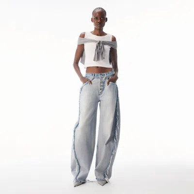 Alexander Wang Mid-rise Inverted Blow Up Jean With Embossed Logo