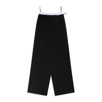 Alexander Wang Mid-rise Logo Elastic Pant W/ Articulated Knee Black