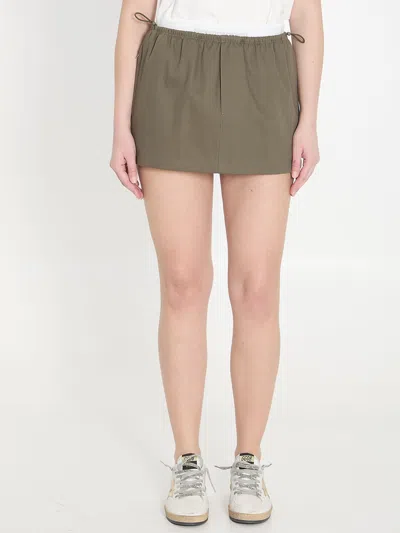 Alexander Wang Mid-rise Mini Skirt In Green