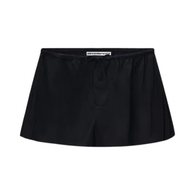 Pre-owned Alexander Wang Mid-rise Pleated Short 'black' | Women's Size M