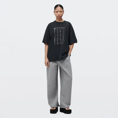 Alexander Wang Mid-rise Relaxed Sweatpant In Alloy Melange