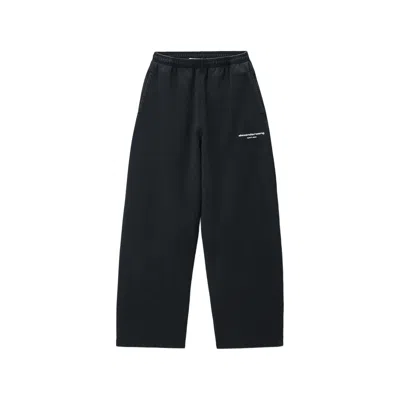 Alexander Wang Logo-print Mid-rise Relaxed Sweatpants In Black