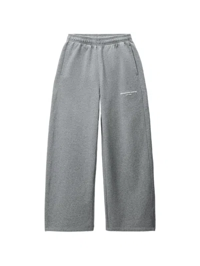 Alexander Wang Logo Print Mid-rise Relaxed Sweatpant In Green