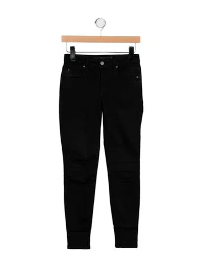 Pre-owned Alexander Wang Mid-rise Skinny Leg Jeans In Black