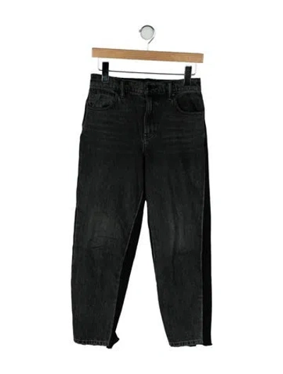 Pre-owned Alexander Wang Mid-rise Straight Leg Jeans In Black