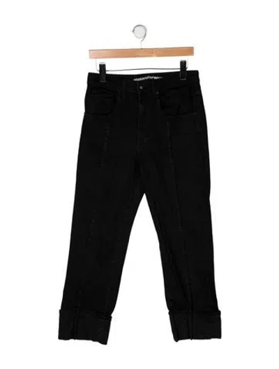 Pre-owned Alexander Wang Mid-rise Straight Leg Jeans In Black