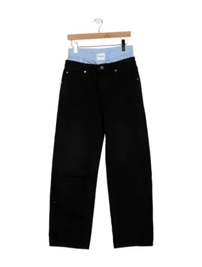 Pre-owned Alexander Wang Mid-rise Straight Leg Jeans In Black