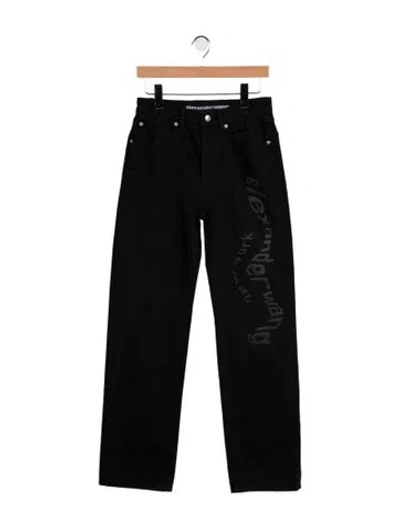 Pre-owned Alexander Wang Mid-rise Straight Leg Jeans In Black