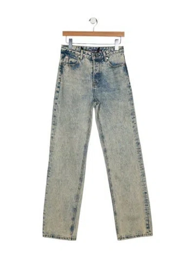 Pre-owned Alexander Wang Mid-rise Straight Leg Jeans In Blue