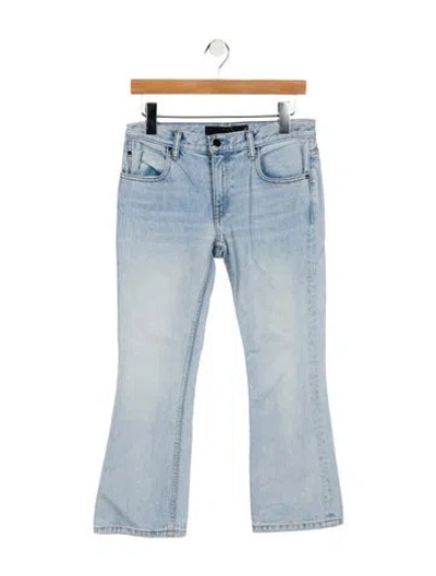 Pre-owned Alexander Wang Mid-rise Straight Leg Jeans In Blue