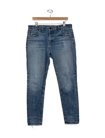 Pre-owned Alexander Wang Mid-rise Straight Leg Jeans In Blue