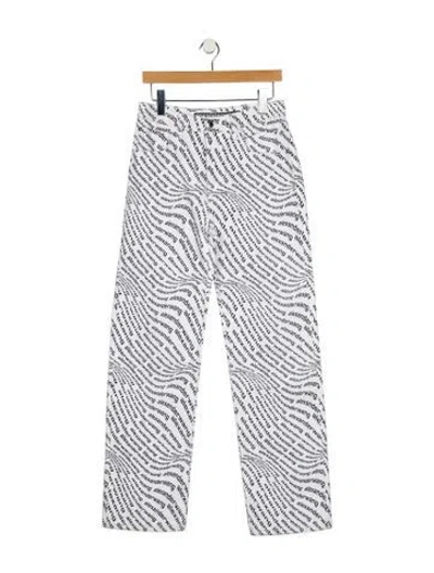 Pre-owned Alexander Wang Mid-rise Straight Leg Jeans In Blue
